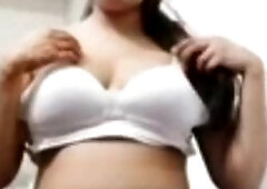 Gouthami reddy manthena removing chudidar showing white sexy bra and milky boobs vide