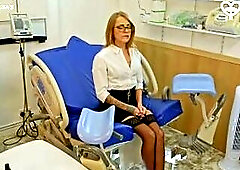 Sexually excited Office anal doxy April Paisley loses vibrating "pen" up her butt at work, So Dr Gaze fingers her and eats her cunt to get i