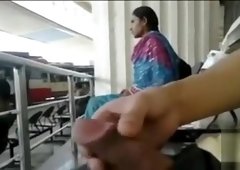 Jerking off to Indian woman at the train station