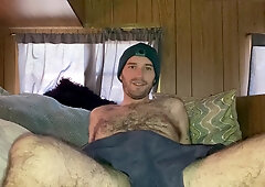 Highly Wooly Fellow Plays with his Shaggy Trouser snake and Furry Butt