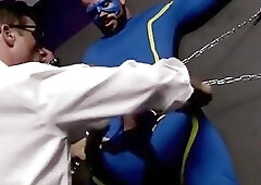 blue superhero milked