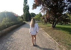 Public Fellatio and Sex - Cheating on her Boyfriend with a stud from Tinder