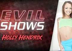 Horny Holly Hendrix fucking herself with lots of different toys