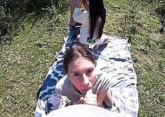 2 fantastic married couples GoldTeachers and PassionBunny bang in the field (1st foursome)