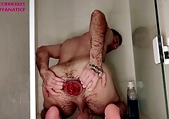 Intense handballing session before a relaxing bath