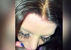 Brunette hardcore blowjob