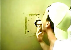Lewd Gay Guy Sucking Cock In Gloryhole