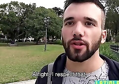 Latin teen picks up stranger for some bareback anal sex