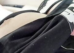 Hawt College Cutie eighteen+ in Hot Brassiere Teasing My Shlong and lets Me Merely Touch Her Large Natural Breasts