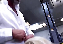 Slim Blond Dominated By Pascal White