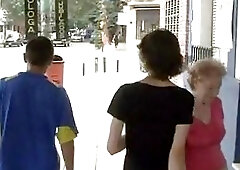 Skinny shemale gets facialized by teen boy