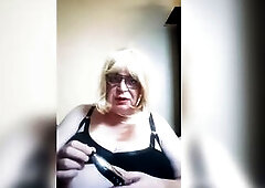 Part two - big beautiful woman TV plays and lunches, and uses toys on her teats and talks about violet wands.
