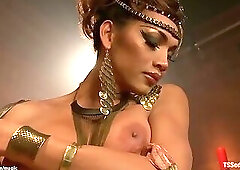 Shemale Goddess fucks ass to slave