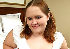 Cute BBW Sheena Swallowing a Cock