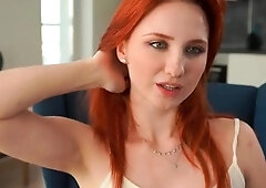 Cute amateur brunette naughty in solo jerking show on camera