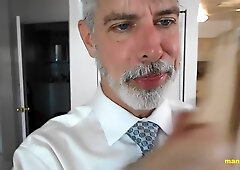 Richard Lennox Flaunts His Cock And Balls While Jacking Off