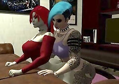 Red Vs Blue [Futanari X Futanari]