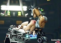 Super hawt hotty getting cuffed and banged by sexy tgirl with a giant ramrod