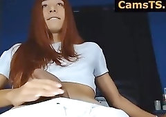 Just Huge and Beautiful Shemale Cock Smoking