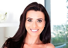 Cute teen brunette Vicky Love fucked in the missionary pose