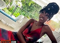 Submissive Big Tits Black Teen Deep Throats BWC In Interracial Hookup