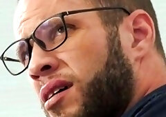 Bisex guy rides strapon and cock