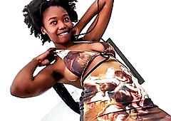 Large melons Black Teen Hirsute Vagina Slammed Coarse In Fake Modeling Casting