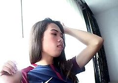 Ladyboy Lee treats with butt toys and uncensored anal