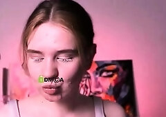 Amateur redhead masturbates then gives a blowjob