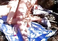 Astounding marvelous Greek Lady in outdoor three-some