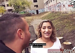 German-Turkish beauty cast on the street takes him deep in public