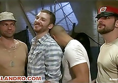 2 BDSM Masters and 2 Gay Slaves in Fetish Live Show