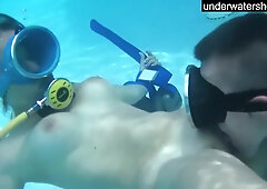 Candy being ate underwater