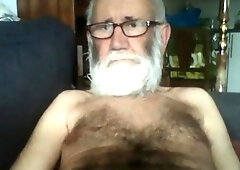 Grandpa Stroking on Webcam