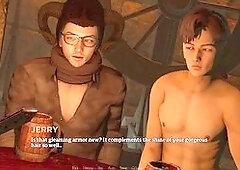 Sultry milf and curvy teenager with big boobs show off their assets