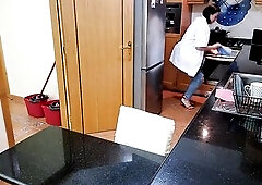 Hot intimate chef is tempted with a massage