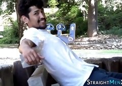 Anally toying straighty