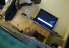 Mature ebony milf takes control and deepthroats a thick cock in a passionate, no-holds-barred session