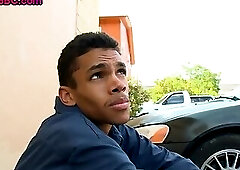 Skinny Black bottom twink assfucked outdoor by IR stud