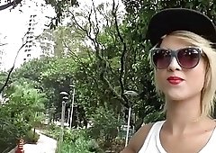 Flat chested Tgirl Melzinha has 69 action with a stud