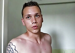 Czech dude takes a POV facial after hard anal fucking