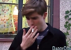 Spanked stepson spermed