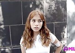 Marina Gold Peruvian Teen Challenges Herself And Ends Up Screwing.... Papi Cachame