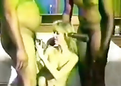black weenies pulverize the white blonde wife and cum inside