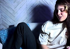 Amateur striptease and Solo masturbation