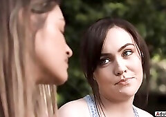 Lesbian coed falls in love with friend