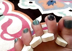 Painting toenails 1 part two of two foot fetish - glimpseofme
