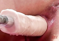 Solo redhead angel Farrah Flower can't get sufficiently of her screw machine pounding her