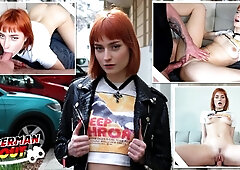 Skinny Crazy Redhead Teen Roughly Fucked Hard at Fake Model Job Interview