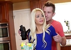 Ravishing blonde has an affair with her BF's friend